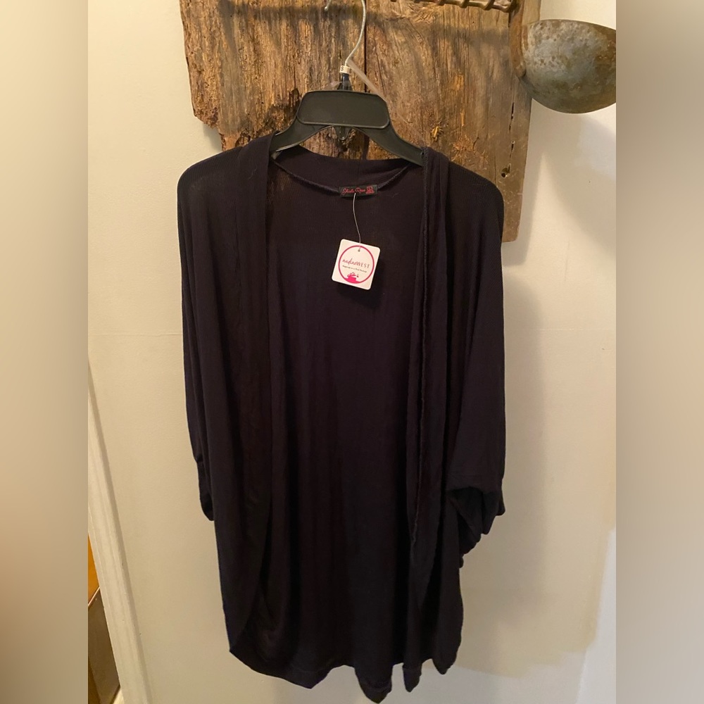 NadineWest Black Cardigan size Large NWT